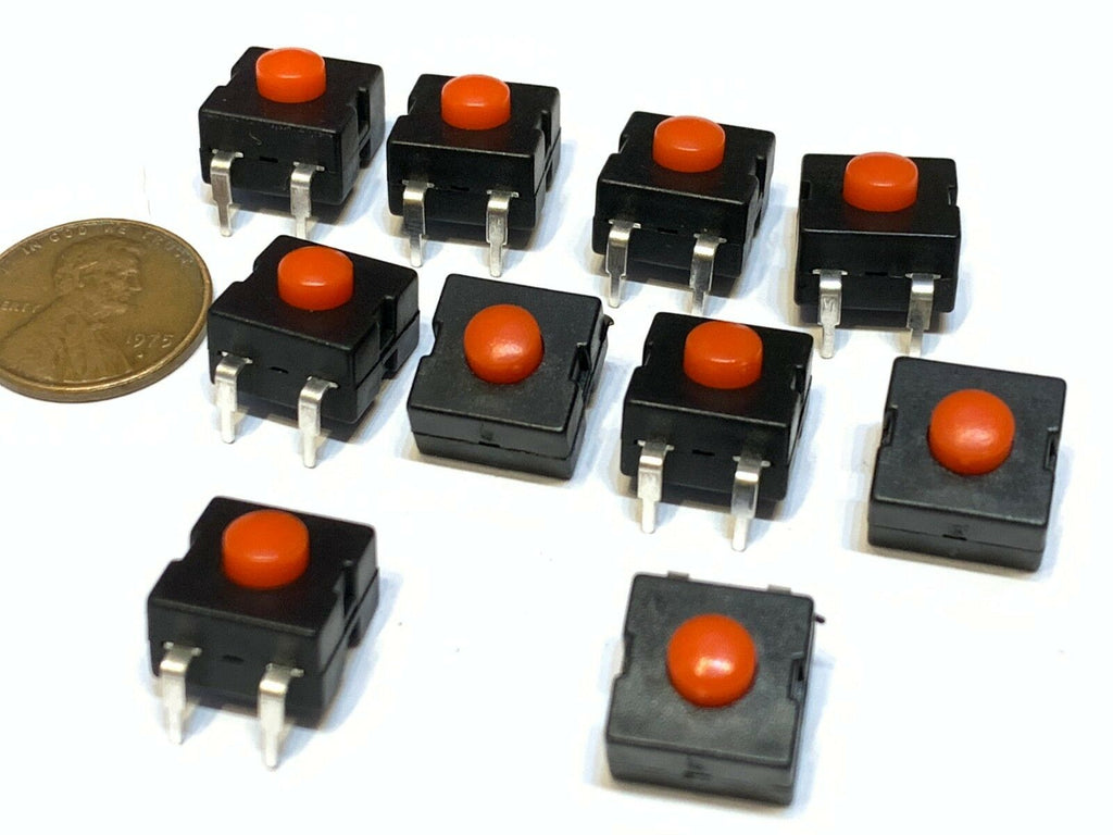10 Pieces Red Flashlight DC 12V 5v 3v Latching Micro Push Button Switch  A3