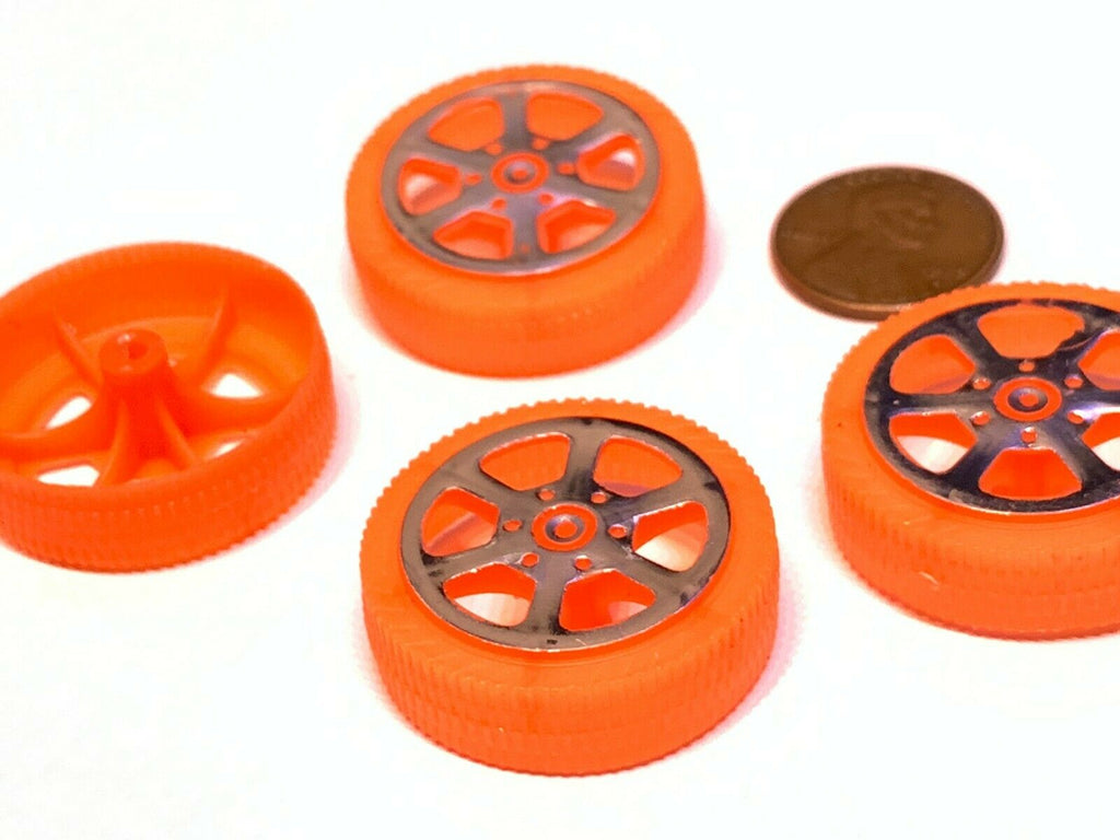 4 Pieces Orange Small toy 30MM Diameter 2mm Car Robot Tire Wheel DC 4pcs A13
