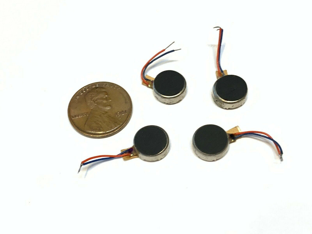 4 pieces 10mm x 4mm Coin Mini Pancake 3v Cell Vibration Micro Motor Flat A28