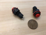 2 Pieces RED latching 10mm hole Self-locking Push Button Switch ON/OFF C31