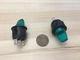 2 Pieces Green LED 10A ON OFF Toggle Switch 12v illuminated lamp 3 pin C29