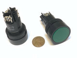 2 Pieces Green Momentary PUSH BUTTON SWITCH normally open closed 22mm on off A11