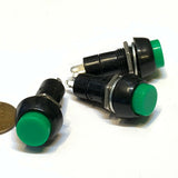 3 Pieces Green Latching PUSH BUTTON SWITCH DC 6A N/O normally open on/off C30