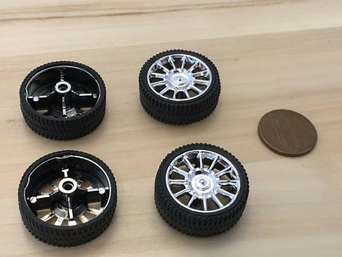 4 Pieces 26MM Diameter rubber Car Robot Tire Wheel DC Motor 4pcs C32