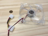 12V 4Pin 120mm Computer Cooler PC CPU Cooling Fan 4 Blue LED Light Clear C19