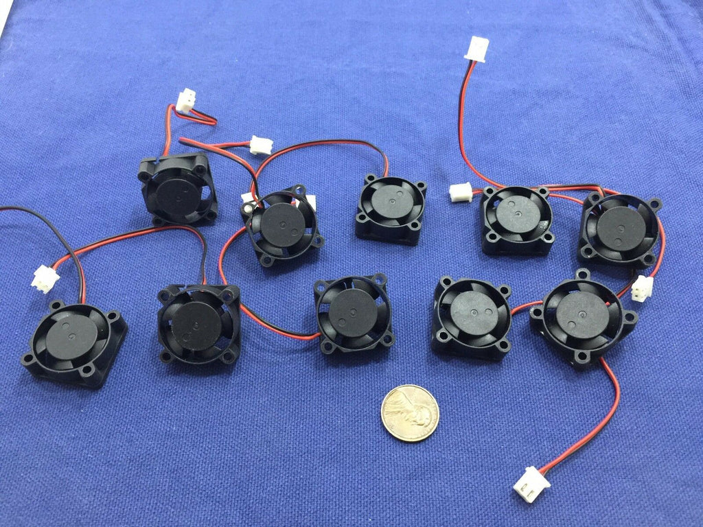 10 Pieces BXR 25mm x 25 x 10 Brushless Cooling Fan small micro Flow CFM 12V c11