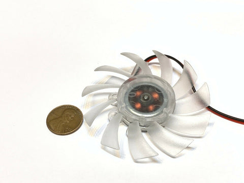1 Piece Clear Mini 65mm Clear FAN 12V 2Pin PC Cooler heatsink fan Cooling c35