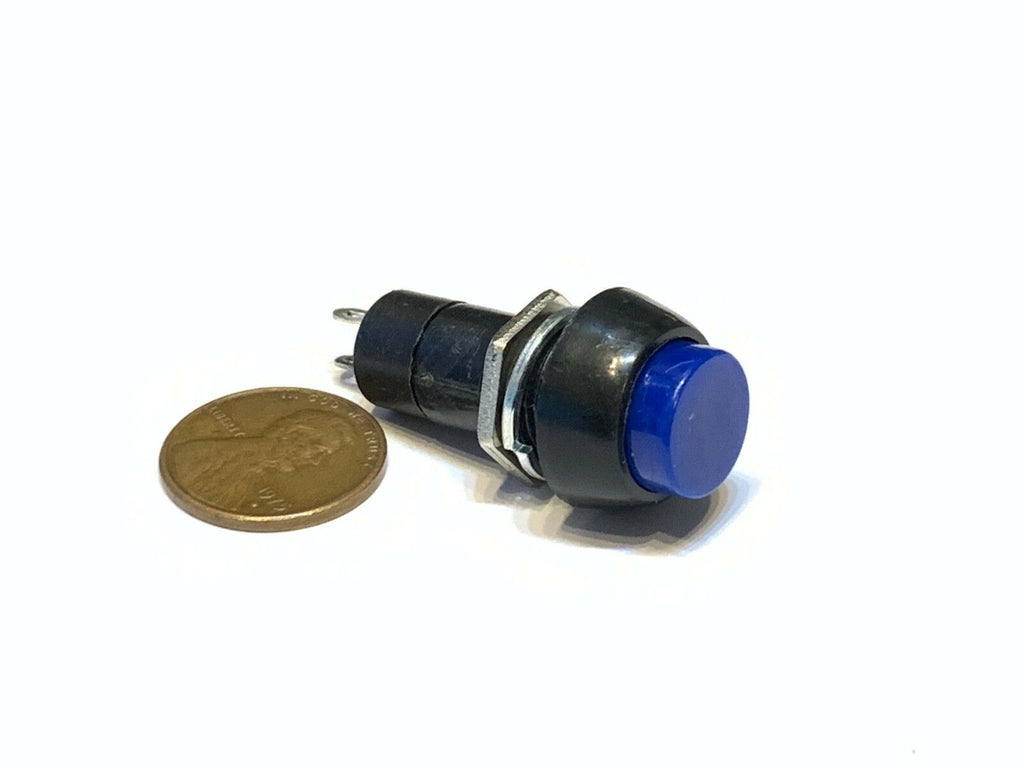 1 Piece Blue Latching PUSH BUTTON SWITCH DC 6A N/O normally open on/off C30