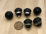 6 Black Normally open ON/Off SPST Momentary Round Push 12mm Button Switch A4