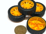 4 Pieces  - Small toy 30MM Diameter 2mm shaft Car Robot Tire Wheel DC 4pcs C20
