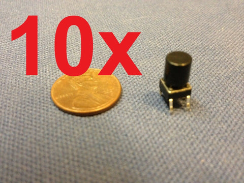 Black 10 pieces + plastic cap 6x6x7mm Tactile Push Button Switch 10pcs 10x c1