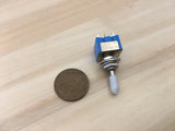 2 x White Sleeve cap boot cap Blue On Off On Momentary Mini Toggle Switch 1/4 C8