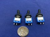 3 Pieces Waterproof boot Toggle Switch SPST MTS-101 6mm 1/4 small on/off on b12