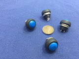 4x Blue MOMENTARY N/O normally open PUSH BUTTON SWITCH DC (on) off TK0304 A7