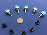 5x waterproof Blue On Off On Momentary Mini Toggle Switch 1/4 3A 250V 6A 125V C8