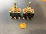 2 Pieces (Black) DPDT momentary switch on/off/on motor reverse dc ac vdc vac 3m