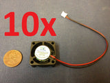 10x GDT mini Cooler 12V 2pin 2510 25x25x10mm DC Cooling Fan micro brushless c7