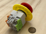 YELLOW Ring 660V 10A 40mm Red Sign Emergency Stop Switch Mushroom Push Button a5