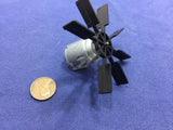 1 Pcs Black Plastic Prop Propeller RC Boat ferry wheel 2mm motor dc Electric c17