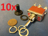 10 waterproof DPDT Momentary-Off-Momentary ON/OFF/ON Toggle Switches 15A 1/2"