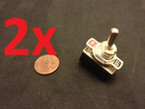 2 Piece On/Off 2 Way SPST Metal Handle Toggle Switch AC 125v 4A dc 1/2” hole c15