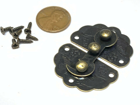 1 Piece Antique vintage style small hardware lock latch latches box catches B28