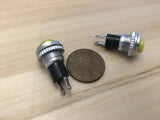 2 Pieces Yellow Momentary PUSH BUTTON SWITCH normally open 10mm on off DS-316 A3