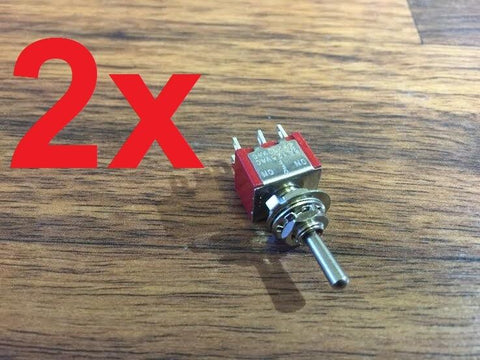 2x DPDT Momentary-Off-Momentary ON/OFF/ON Toggle Switches 5A 1/4 (on)off(on) a5