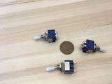 3 x Sleeve White latching 6 Pin ON/ON Toggle Switch 6A 125VAC useless box DPDT A