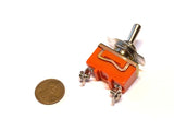3 Pieces SPST ON-OFF 15A 250V Latching orange 2 pin Toggle switch A15