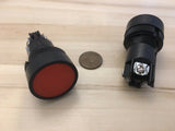 2 Pieces RED Momentary PUSH BUTTON SWITCH normally open closed 22mm on off A11