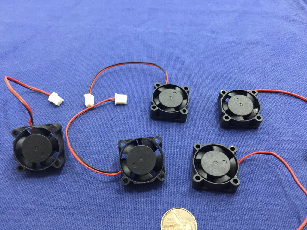 5 Pieces BXR 25mm x 25 x 10 Brushless Cooling Fan small micro Flow CFM 12V c11