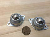 2 Pieces ball round Small Swivel Caster Wheel robot platform Fixed Metal A12