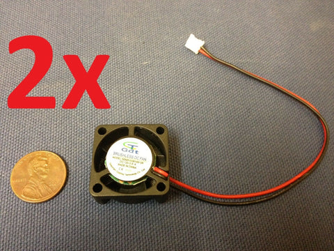 2x GDT mini Cooler 12V 2pin 2510 25x25x10mm DC Cooling Fan micro brushless c7