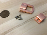 2 Pieces - Rose gold pink clasp Mini latch lock small hook metal purse DIY C29