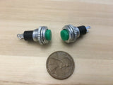 2 Pieces GREEN Momentary PUSH BUTTON SWITCH normally open 10mm on/off DS-316 A3