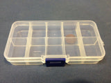 2x Clear Plastic Case Wholesale Container Nail Art Box tips Storage Compartment