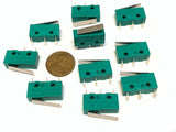 10 Pieces Green T120 kw4-3z-3 N/C N/O Micro Limit Switch Lever 3d printer A16