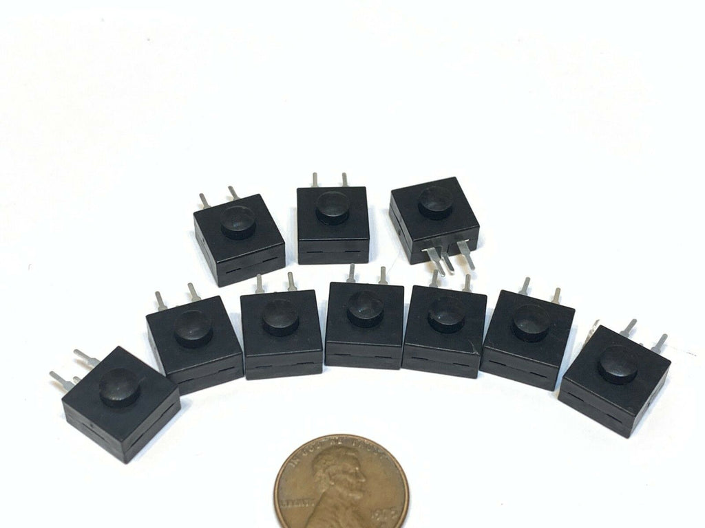 10 Pieces Black Flashlight Button Latching Tactile Switch off Micro on/off B27