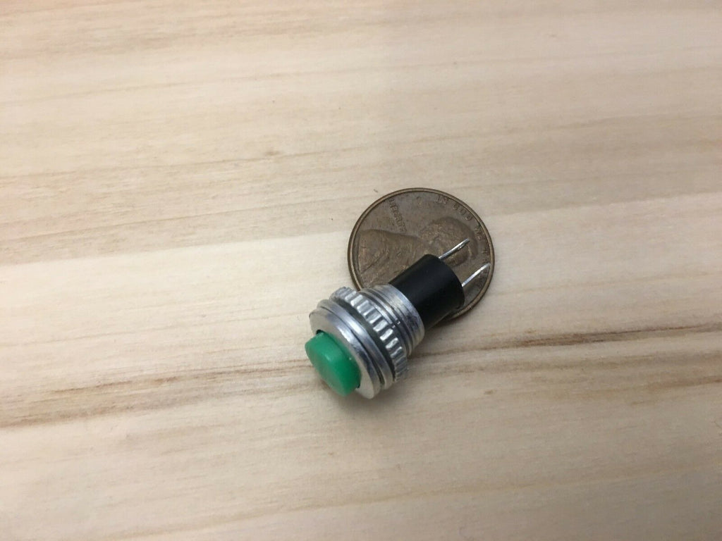 1 Piece GREEN Momentary PUSH BUTTON SWITCH normally open 10mm on/off DS-316 A3