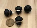 4 Black Normally open ON/Off SPST Momentary Round Push 12mm Button Switch A4