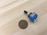 1 x Black Sleeve cap boot cap Blue On Off On Momentary Mini Toggle Switch 1/4 C8