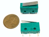 2 Pieces Green T120 kw4-3z-3 N/C N/O Micro Limit Switch Lever 3d printer A16