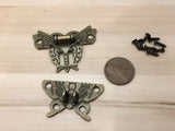 2x  Butterfly Antique Bronze Hasp Latch Wooden Box Mini Cabinet Buckle Locks C33