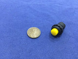 5 Pieces Yellow small N/O Momentary 12mm push button Switch round 12v on off C2