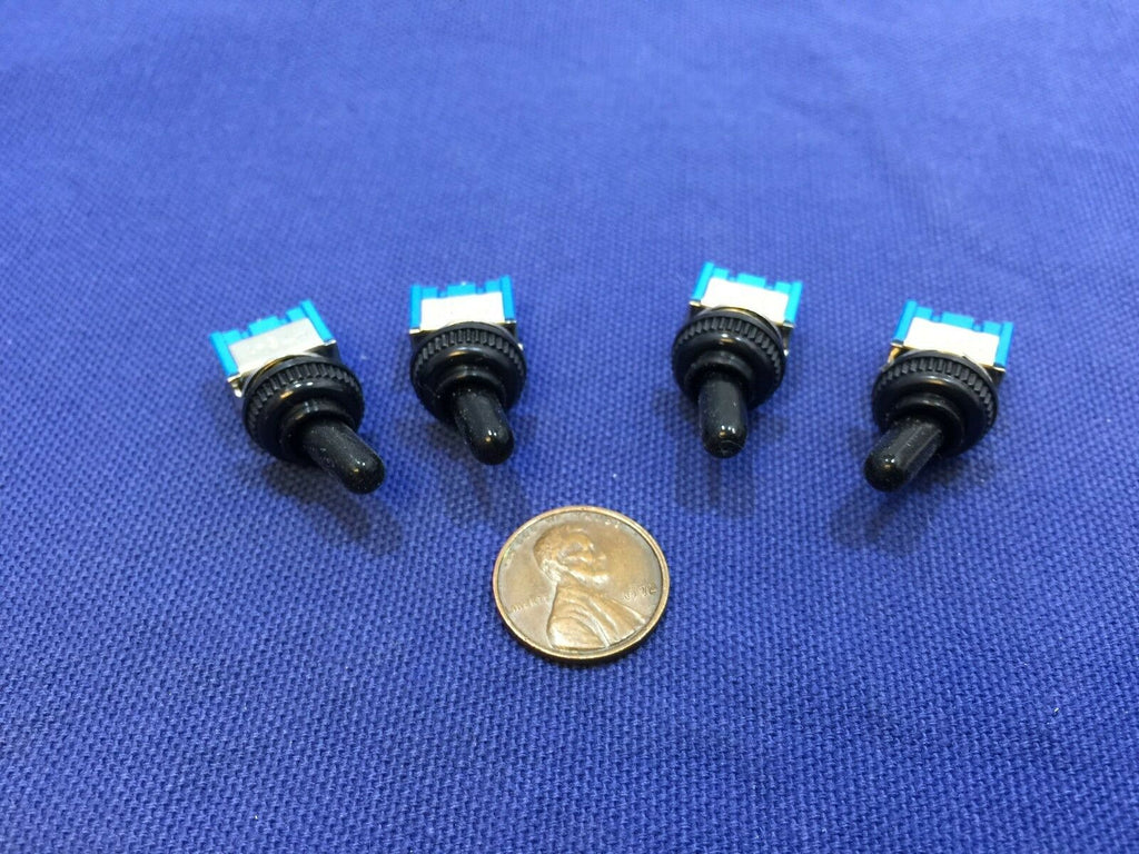4 Pieces Waterproof boot Toggle Switch SPST MTS-101 6mm 1/4 small on/off on b12