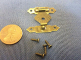 2x Hinge 20 x 30 small mini doll house Antique latch hook Carved wood box c12
