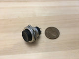 2 Pieces BLACK 16mm MOMENTARY N/O normally open PUSH BUTTON SWITCH DC on/off C24