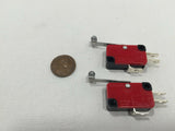 2 pieces 2x 2pcs Roller Lever Arm Micro Switches AC dc 12 250V HV-156-1C25 b4