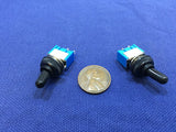 2 Pieces Waterproof boot SPST ON-OFF Miniature Toggle Switch,3A/250VAC,6A/125VAC